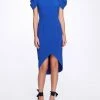 Marchesa Notte Crepe Cocktail Dress