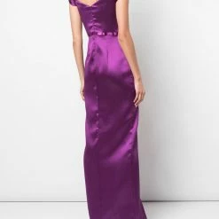 Marchesa Notte Off The Shoulder Mikado Pique Gown