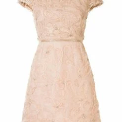 Marchesa Cap Sleeve Cocktail Dress