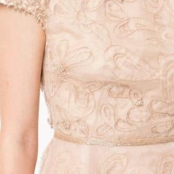 Marchesa Cap Sleeve Cocktail Dress