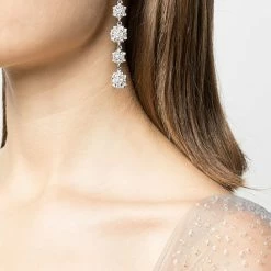 Jewelry Cluster Crystal Drop Earrings