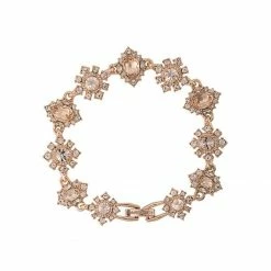 Jewelry Floral Crystal Embellished Bracelet