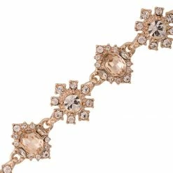 Jewelry Floral Crystal Embellished Bracelet