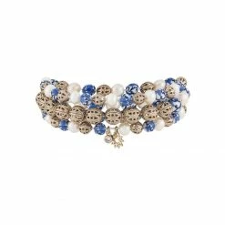 Jewelry 3 Set Gold And Pearl Beaded Bracelet Marchesa Notte