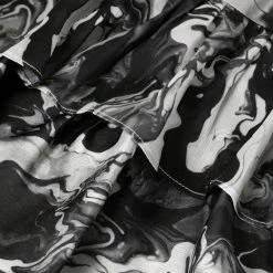 Marchesa Notte Pour Paint High Neck Ruffle Dress