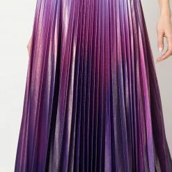 Marchesa Notte One Shoulder Radiating Ombre Gown