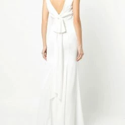Marchesa Notte Cap Sleeve Crepe Gown