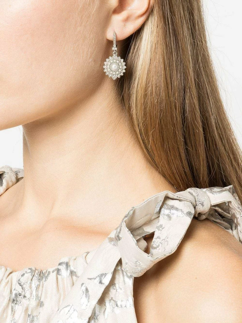 Jewelry Crystal-embellished Drop Sphere Earrings