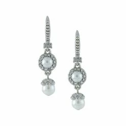 Jewelry Pearl Double Drop Earrings