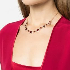 Jewelry Crystal Embellished Necklace Marchesa Notte