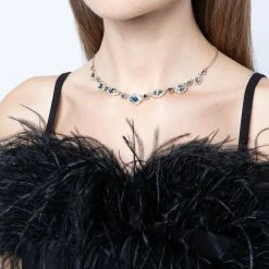 Jewelry Pear Shape Stone Frontal Necklace