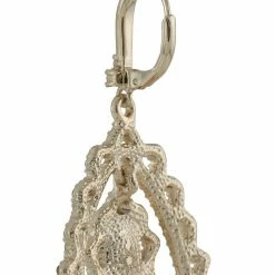 Jewelry Pear Stone Orbital Drop Earrings