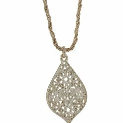 Jewelry Marchesa Notte 3 Row Layered Gold Filigree Detail Necklace