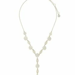 Jewelry Filigree Detail Lariat Necklace