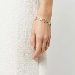 Jewelry Filigree Detail Flex Charm Link Bracelet