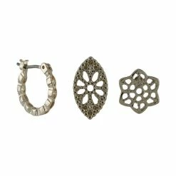 Jewelry Studs And Small Hoop Trio Earrings Set