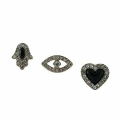 Jewelry Charm Motif Trio Earring Set