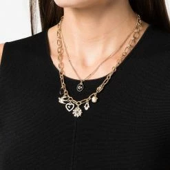 Jewelry Marchesa Notte Double Row Charm Necklace