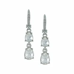Jewelry Double Crystal Drop Earrings Marchesa Notte