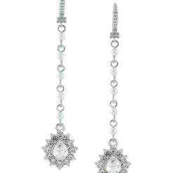 Jewelry Crystal Pendant Pearl Drop Earrings Marchesa Notte
