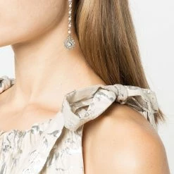 Jewelry Crystal Pendant Pearl Drop Earrings Marchesa Notte