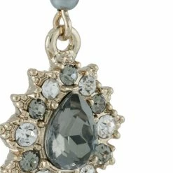 Jewelry Marchesa Notte Crystal Embellished Long Drop Earrings