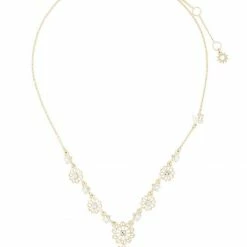 Jewelry Floral Filigree Chain Lariat Y-Necklace