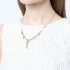 Jewelry Floral Filigree Chain Lariat Y-Necklace