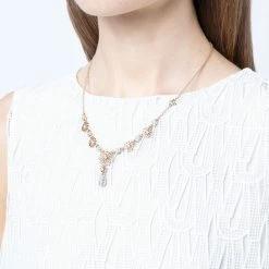 Jewelry Floral Filigree Chain Lariat Y-Necklace