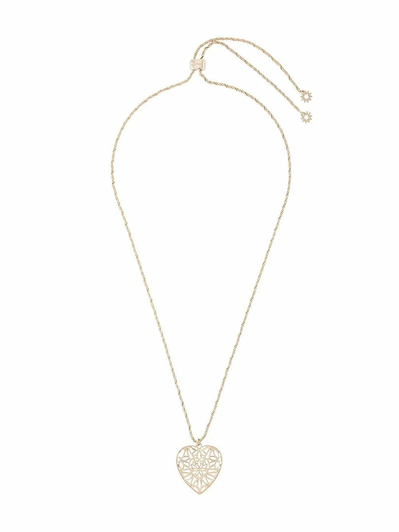 Jewelry Marchesa Notte Filigree Heart Pendant Necklace