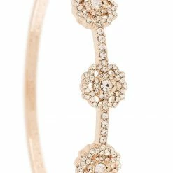 Jewelry Floral Charm Bangle Bracelet