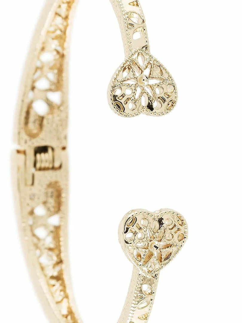 Jewelry Filigree Heart Cuff Bracelet