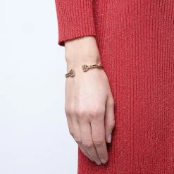 Jewelry Filigree Heart Cuff Bracelet