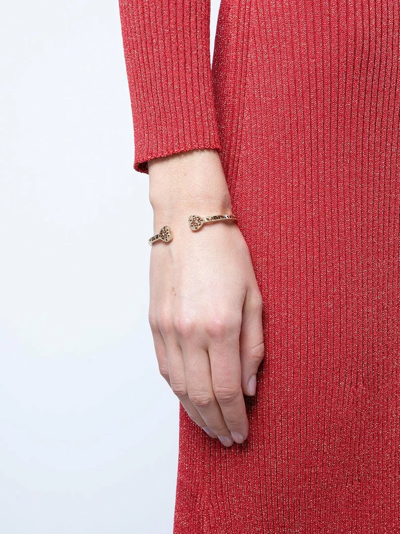 Jewelry Filigree Heart Cuff Bracelet