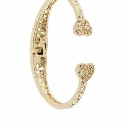 Jewelry Filigree Heart Cuff Bracelet