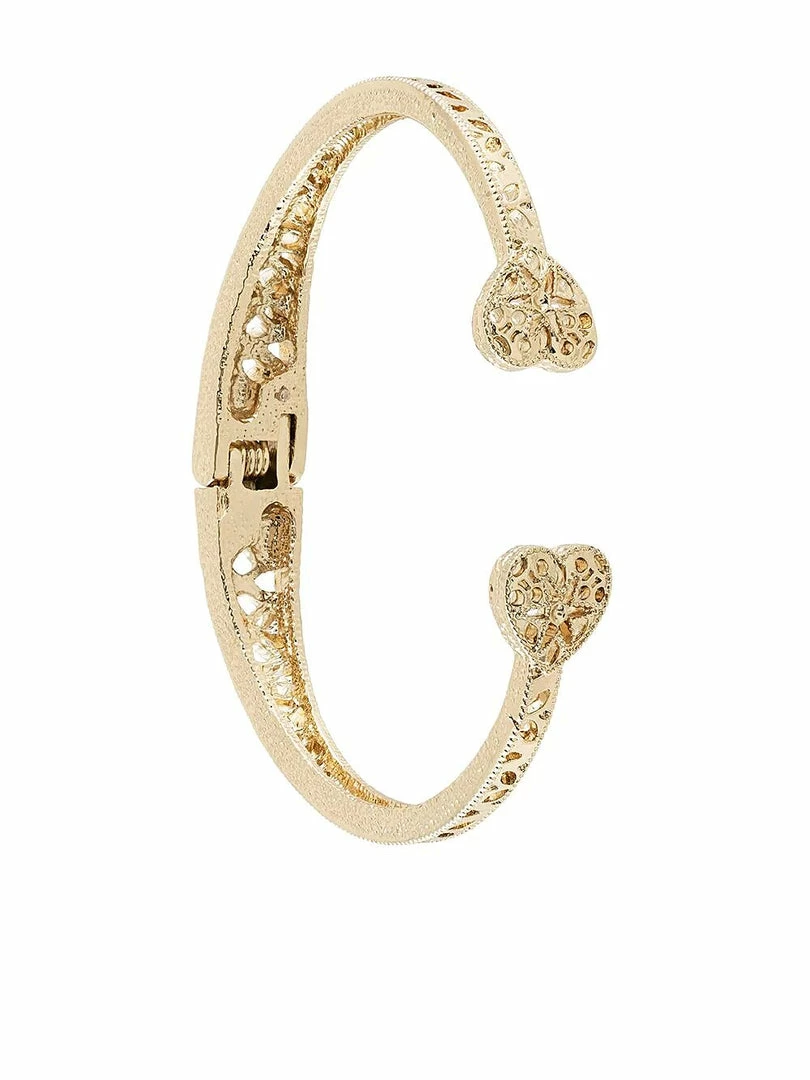 Jewelry Filigree Heart Cuff Bracelet