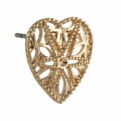 Jewelry Marchesa Notte Filigree Heart Button Earrings