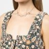 Jewelry Filigree Floral Charm Link Necklace