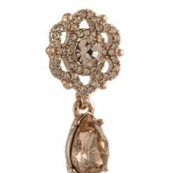 Jewelry Floral Crystal Drop Pendant Earrings