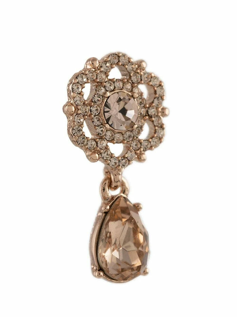 Jewelry Floral Crystal Drop Pendant Earrings