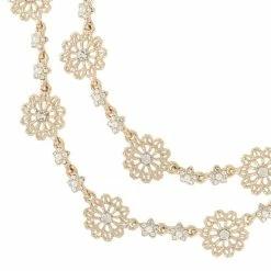 Jewelry Floral Chain Layered Necklace