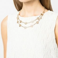 Jewelry Floral Chain Layered Necklace
