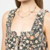 Jewelry Crystal Embellished Floral Star Detail Necklace