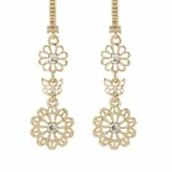 Jewelry Drop Floral Detail Earrings