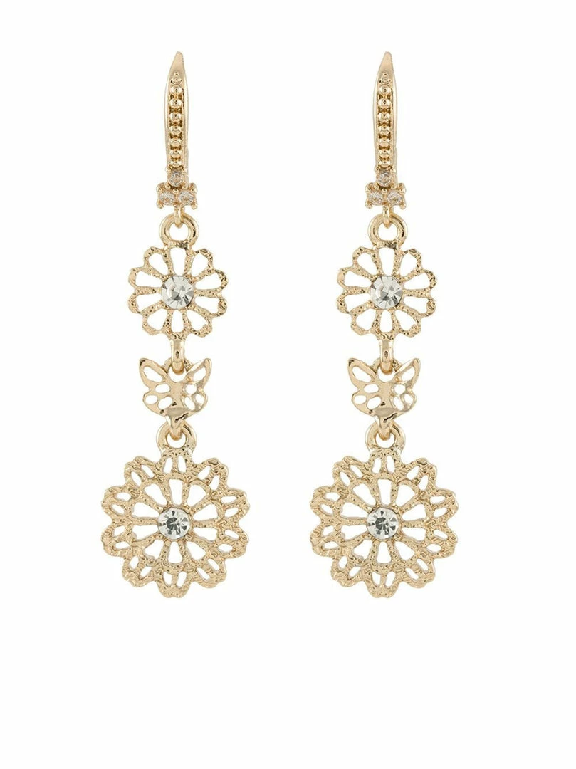 Jewelry Drop Floral Detail Earrings