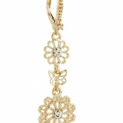 Jewelry Drop Floral Detail Earrings