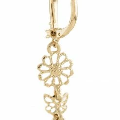 Jewelry Drop Floral Detail Earrings