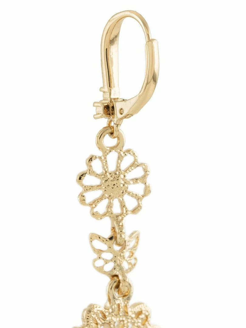 Jewelry Drop Floral Detail Earrings