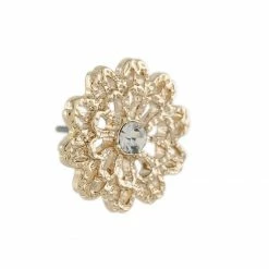 Jewelry Embellished Filigree Flower Studs