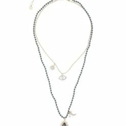 Jewelry Evil Eye Layered Pendant Necklace